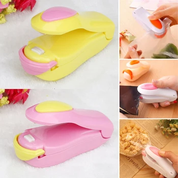 

1pcs Mini Portable Sealing Machine Heat Sealing Machine Sealer Household Not Battery Kitchen Packing Plastic Bag Random Color