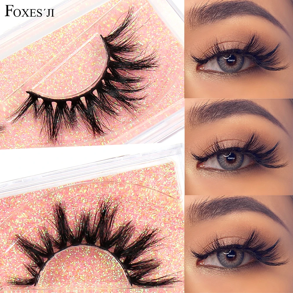 FOXESJI Lashes Mink Eyelashes Dramatic Fluffy Volume Natural Long