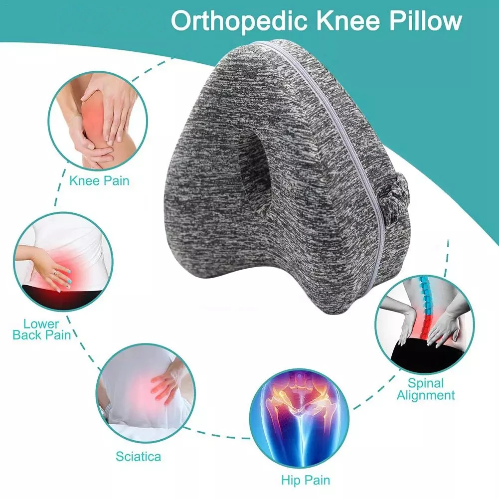 Creative Pillow for Sleeping Memory Foam Leg Positioner Pillows Knee Support Cushion between the Legs for Hip Pain Sciatica