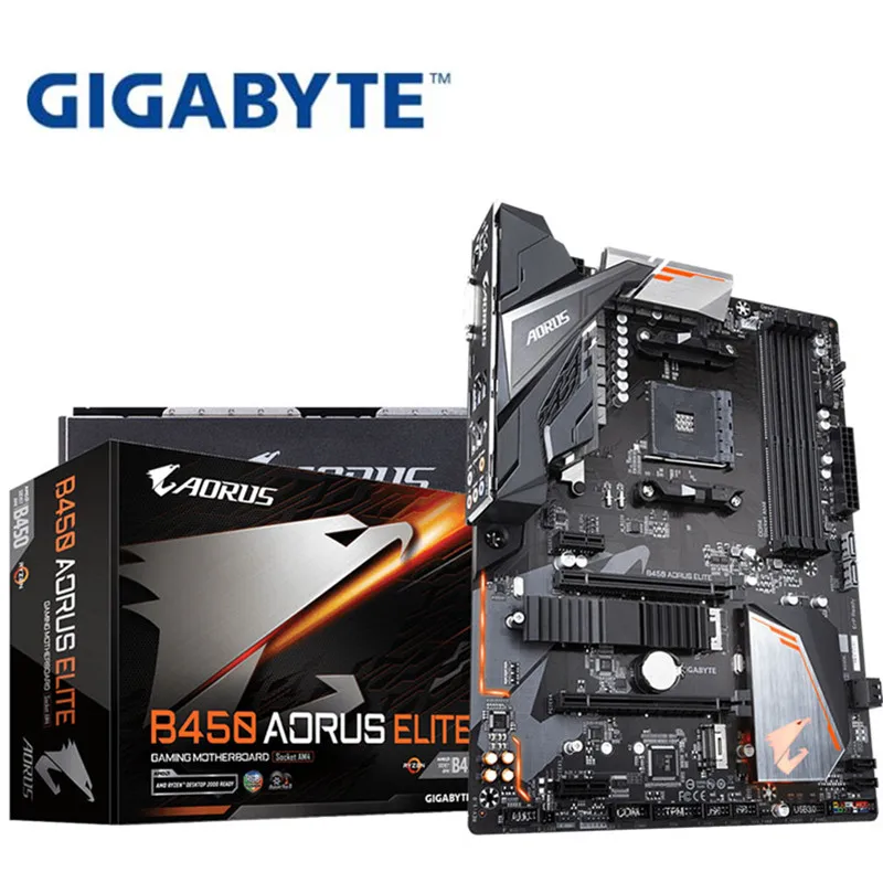 Для Gigabyte GA-B450 AORUS ELITE оригинальная новая системная плата AMD Socket LGA 1151 DDR4 USB3.0 SATA3.0 DVI+ HDMI