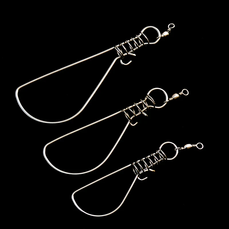 

Live Fish Lock 5pcs/lot Stainless Steel Portable Full Metal Big Fish Use Clasp Snap Fish Buckle Fishing Tools