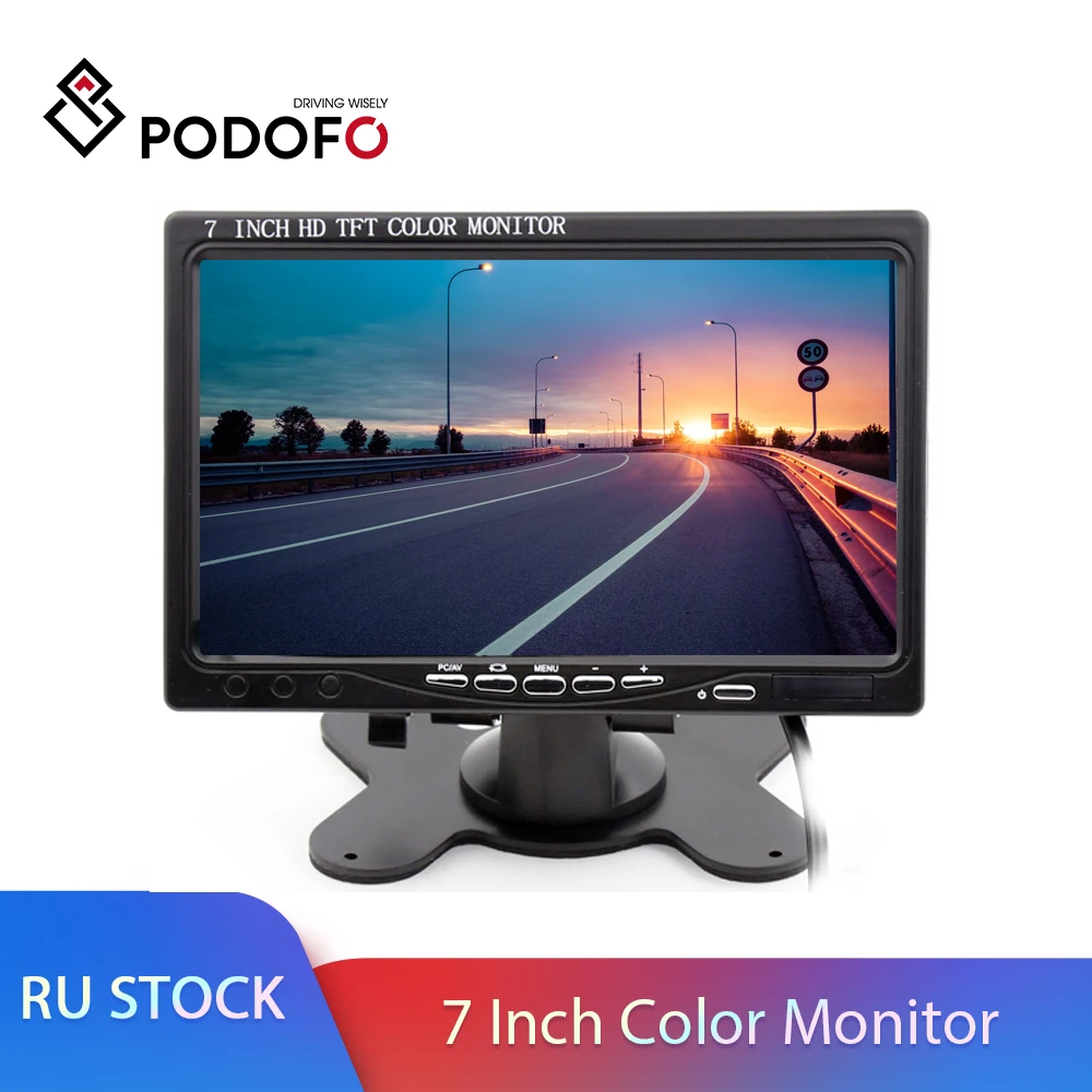 

Podofo 7” Portable LCD Monitor Display Screen Video Game Play Mini computer CCTV built-in speaker with HDMI/VGA/Video/Audio