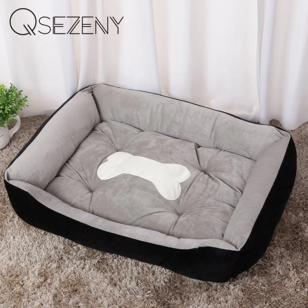 Cama con figura de hueso para mascotas, estera de algodón suave y cálida, colchoneta lavable para casa de animales, productos de gatos, cachorros y perros pequeños, medianos y grandes