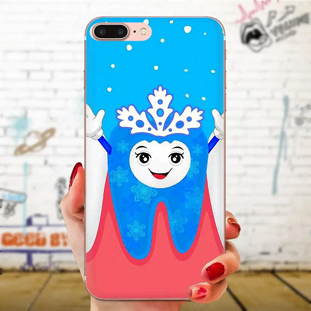 С милым рисунком зубов мягкий чехол для телефона Galaxy Grand A3 A5 A7 A8 A9 A9S On5 On7 Plus Pro Star 2015