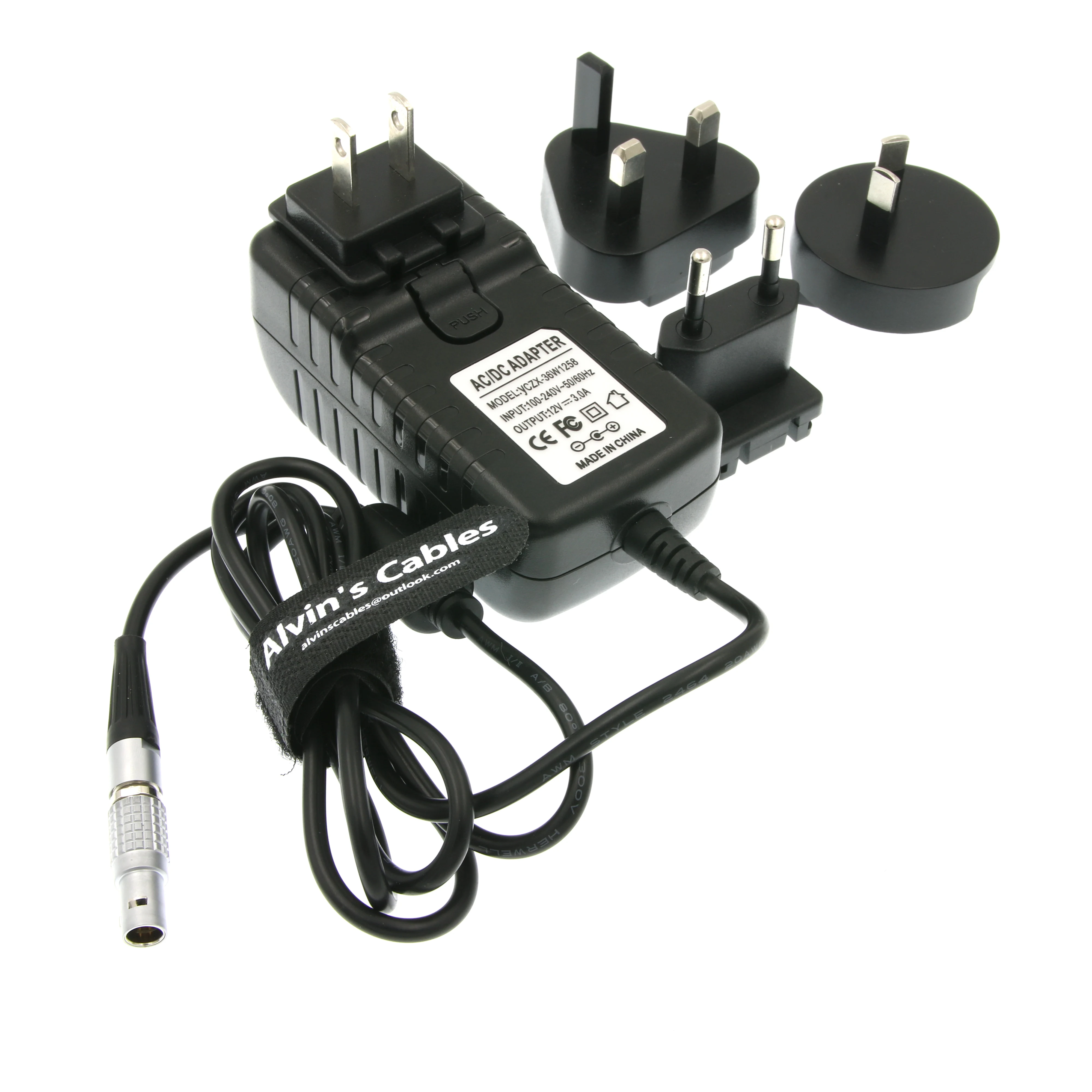 

Teradek Power Adapter Converter Cable 2 Pin to Universal AC with US UK EU AU Plugs for Teradek Cube Hollyland Cosmo 600