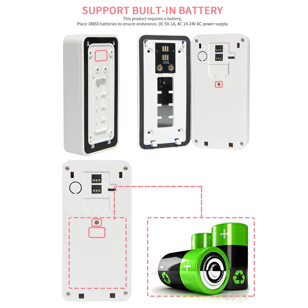 INQMEGA Video Doorbell Smart Wireless WiFi Security Door Bell Visual Recording Home Monitor Night Vision Intercom door phone