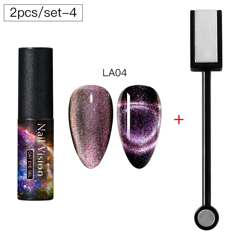 Nail Vision 9D Хамелеон для использования с магнитом набор гель-лаков для ногтей 5 мл длительный Сияющий лазер кошачий глаз дизайн ногтей гель лак DIY маникюр - Цвет: EEZH08027