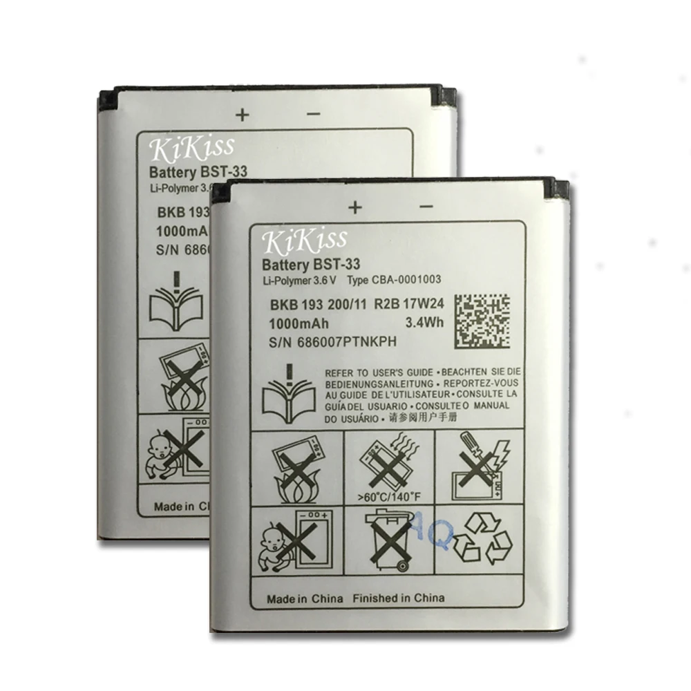 Аккумулятор для телефона Sony Ericsson BST33 BST-33 W205 W300 W300i W302 W395 W595 W595a W610 W610i W660 W705 W705u 1000 мАч
