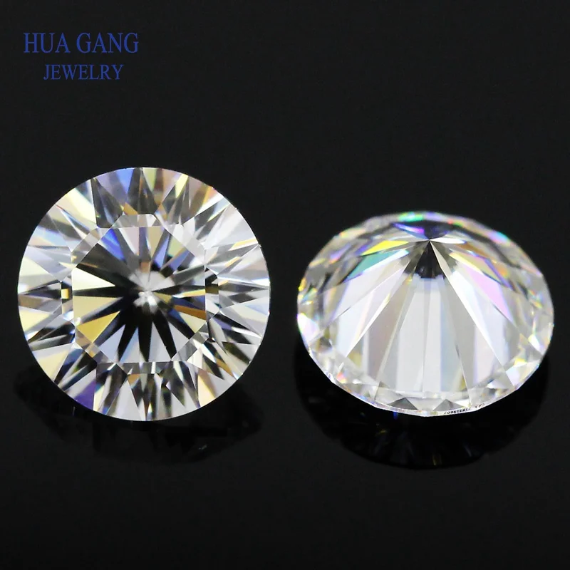 Loose gemstones moissanite jewelry materials loose lab grown diamond lab grown loose diamond 16 Heart And 16 Arrow Cut 2 Carat D Color Moissanite 8mm VVS Clarity round cut lab grown loose moissanite stone test positive