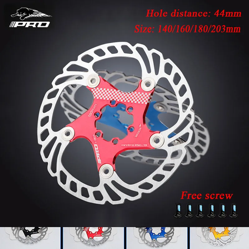 

IIIPRO 1pcs Floating rotor Mountain bike brake rotor DH 6inch Strong heat dissipation 6 bolts Rotor 140 160 180 203mm