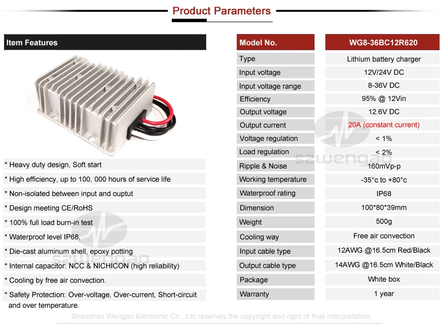 WG8-36BC12R620 Specs