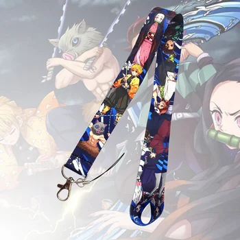 

Hot Anime Demon Slayer: Kimetsu No Yaiba Lanyard Id Badge Holder Key Neck Strap