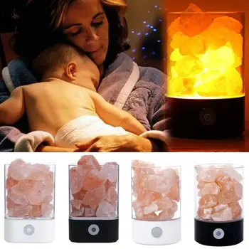 

Air Purifier Lamp Table Salt Light Desk Night Light Romantic Creative Natural M2 Black White USB Input Christmas Gifts Portable