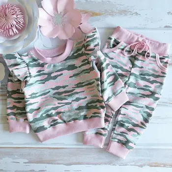 

Imcute Baby Girls Camouflage Clothing Set Sweatshirt+Pants Kids Camo Pullover Jogger Set Sweater Sets Baby Boy Tracksuit Clothes