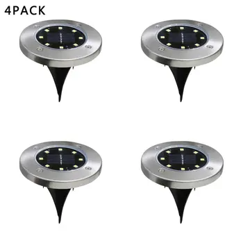 

8 LED Solar Under Ground Lamp Waterproof Buried Light Outdoor Lawn Yard Security Light Step Stairs Decor Light