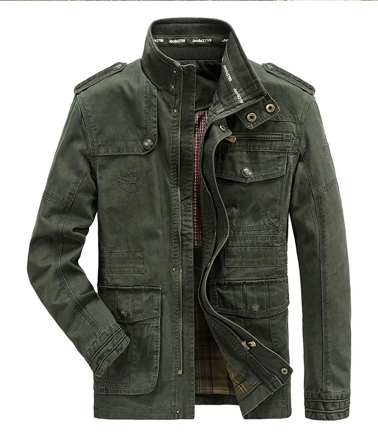 Брендовая мужская куртка в стиле милитари размера плюс 6XL 7XL, хлопок, куртка пилота, мужская куртка-бомбер, куртка для полетов, мужская одежда - Цвет: military