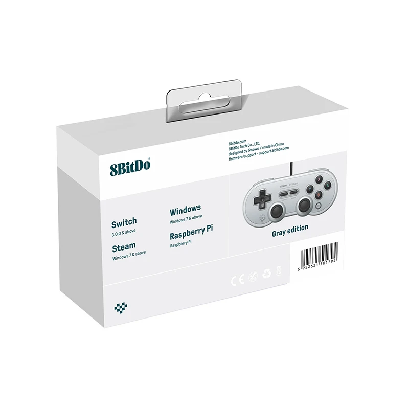 Gamepad 8bitdo sn30 pro com fio usb,