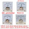 91C4-A Analog Current Panel Meter DC 50mA 1A 2A 3A 5A 10A 500mA 30mA Ammeter for Circuit Testing Ampere Tester Gauge 1 PCS ► Photo 1/6
