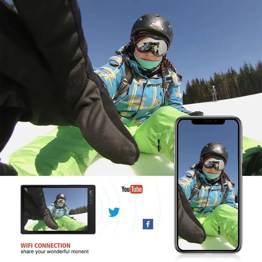 Оригинальная Экшн камера SJCAM SJ8 серии Air & Plus Pro 1290P 4K WIFI дистанционное управление