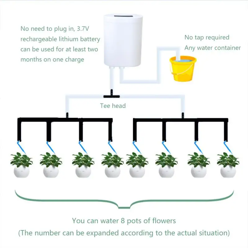 8/4/2 Head  Pump Timer System Outdoor Automatic Watering Pump Controller Flowers Plants Home Sprinkler Drip Irrigation Device