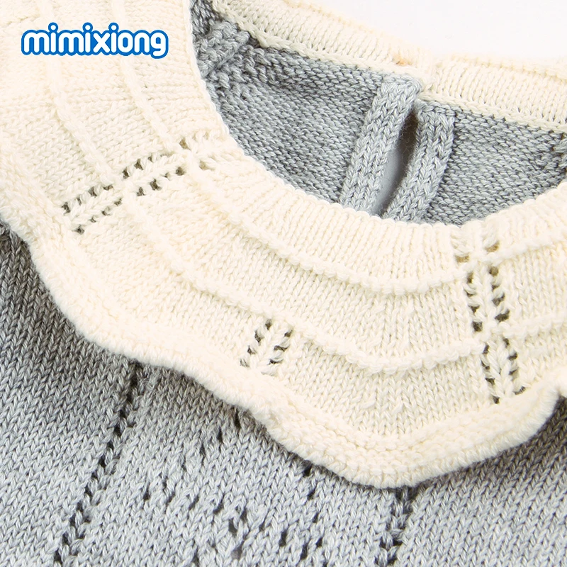 Baby Bodysuits Fashion Butterfly Sleeves Newborn Girls Body Tops Solid Knitted Infantil Bebes Jumpsuits Outfits Toddler Costumes
