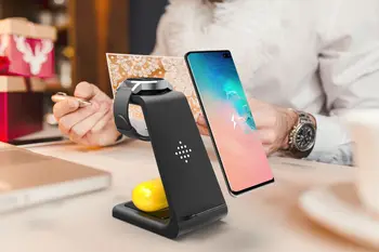 10ワット高速充電3 1ワイヤレス充電器でiphone 11プロ充電器アップル腕時計5 4 airpodsプロワイヤレス充電スタンド
