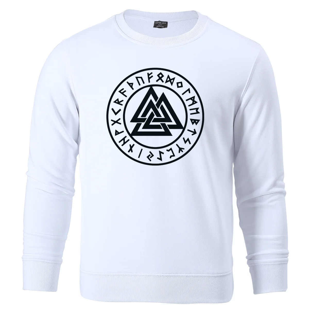 2019 Autumn Winter Hot Sale Fashion Hooded Men Casual Clothing Vikings Symbols Hip Hop Pullover Sweatshirts 5