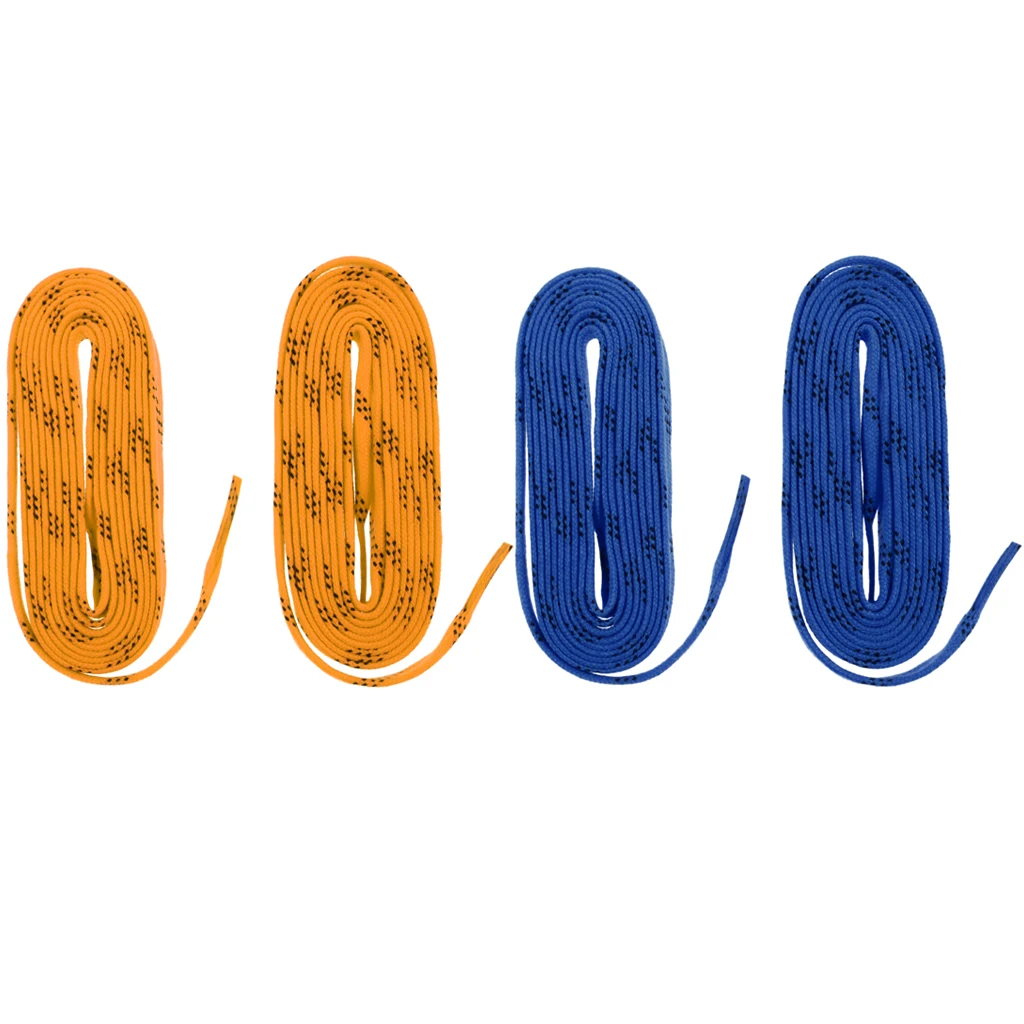 2 Pairs Ice Hockey Skate Flat Shoes Laces Shoelaces Spare Accessories Strap