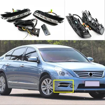 

JanDeNing 2PCS White LED Daytime Running Light Fog Light DRL for Nissan Teana 2010-2012