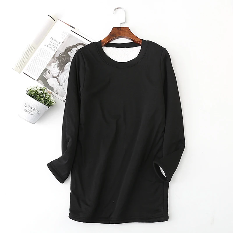 black tops Повседневные женские спортивные штаны, зимние теплые кашемировые штаны из овчины для фитнеса, Женские однотонные брюки, женские плотные штаны для бега, свободные штаны - Цвет: black tops