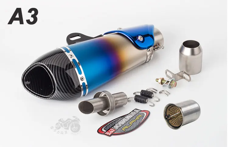 51 мм Универсальный akrapovic Yoshimura moto rcycle выхлопная труба мото с DB killer для CB400 Z250 GSX250R RC390 Z900 MT03 GSXS750 - Цвет: A3