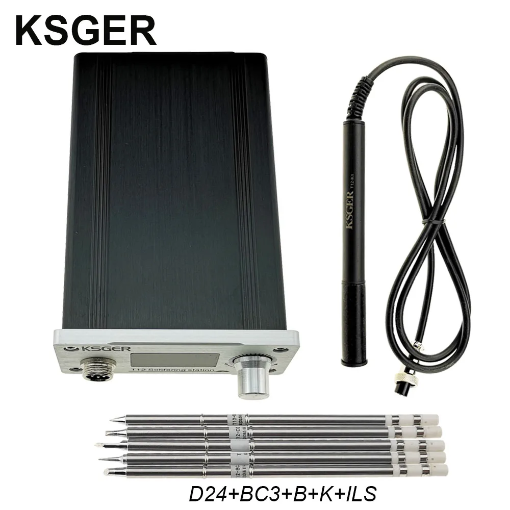Sets 5 KSGER STM32 V3.1S T12 паяльная станция DIY OLED инструменты для пайки T12 железные наконечники 907 ручка металлическая подставка ЧПУ Передняя панель банки расплава - Цвет: Sets 5