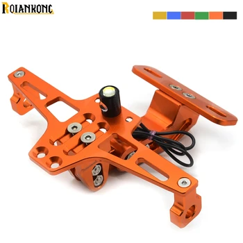 

Universal Motorcycle Adjustable Angle Aluminum License Number Plate Frame For KTM DUKE 200 390 690 990 2014 2015 2017 2018 2019
