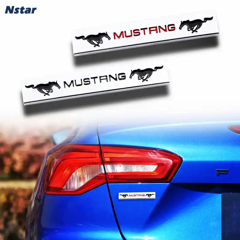 Nstar 2ピース ペアランニング馬スタイリング合金エンブレム車のブーツトランクバッジmustangバイパーシェルビーsvtコブラ194 Automotive Interior Stickers Aliexpress