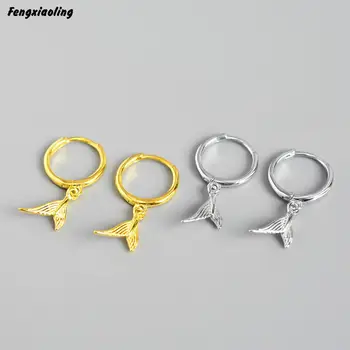 

Fengxiaoling Fashion Simple Fish Tail 925 Sterling Silver Pendants Necklaces Gifts For Women Chains Cute Romantic Silver Jewelry