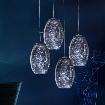 

Modern Decor LED Glass Pendant Lights Nordic Warm Hanging Ceiling Lamps Living Room Restaurant Creative Hanglamp Light Fixtures