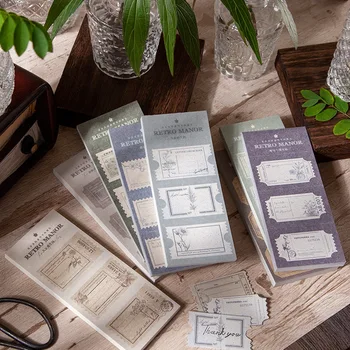 

50pcs/lot Memo Pads Sticky Notes Retro manor Paper diary Scrapbooking Stickers Office School stationery Notepad