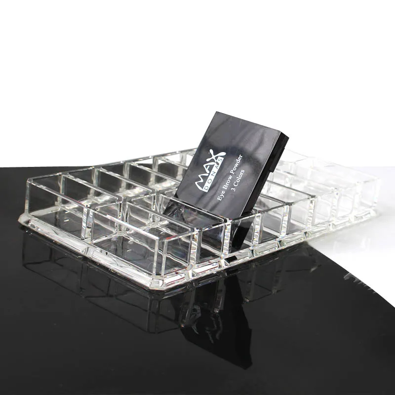 

New Acrylic 16 Slots Blush Powder Household Cosmetics Storage Box Lipstick Holder Makeup Organizer Cosmetic Makeup Case