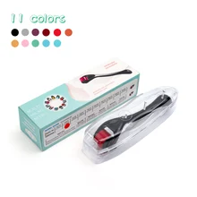 Многоцветный ролик для дермы 540 Иглы Микро-игольчатый ролик медицинская терапия Уход за кожей Инструмент 0,2 мм/0,25 мм/0,3 мм длина иглы красота