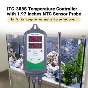 

Inkbird ITC-308S Dual Display Window Easy to Play Digital Temperature Controller with Heating/Cooling Differential Function