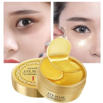 

60PCS Gold Collagen Eye Mask Gel Patches for Eyes Care Sleep Face Masks Remover Eye Bag