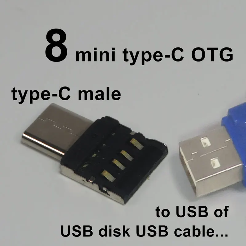 Type-C мама к micro-USB папа к кабелю USB3.0 Женский адаптер конвертера OTG - Цвет: 8 mini type-C OTG