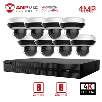 

Anpviz 8CH NVR 4MP 4X Optical 16X Digital-Zoom POE IP Camera Kit Home/Outdoor Security System CCTV Video Surveillance NVR kit