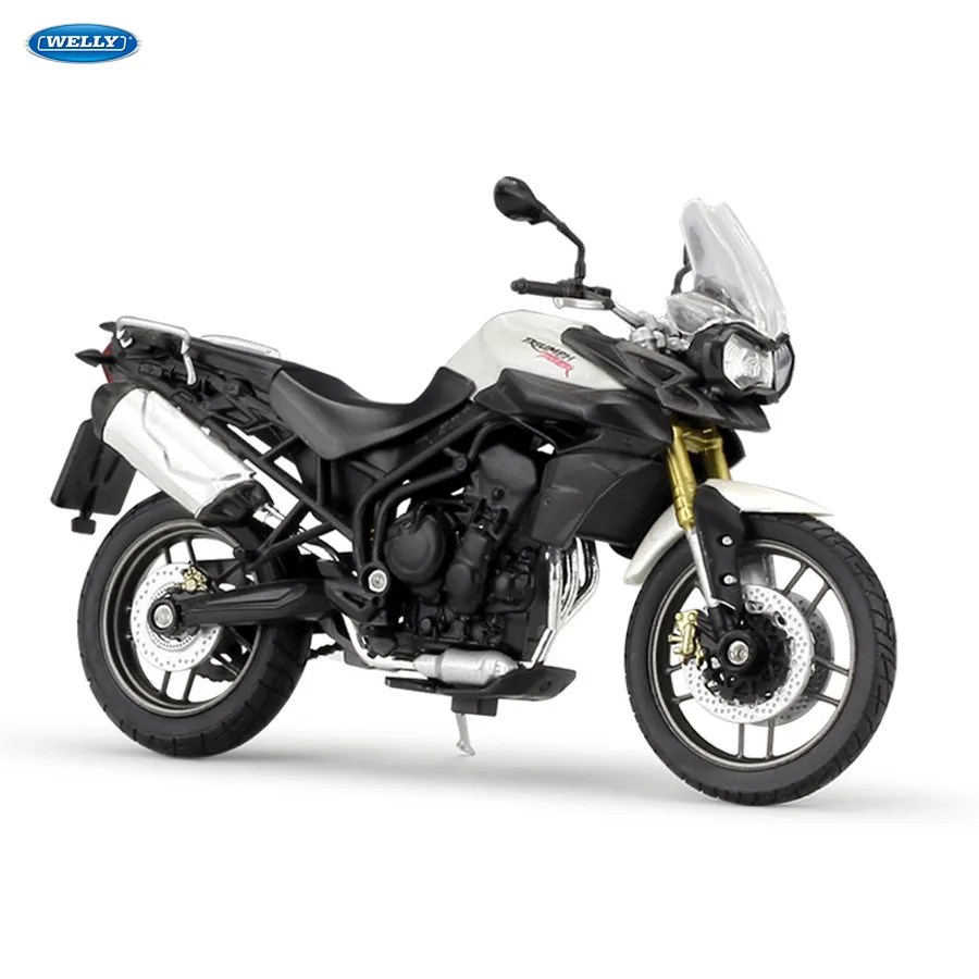 WELLY 1:18 TRIUMPH Tiger 800 Коллекционная модель мотоцикла из сплава игрушка для детей