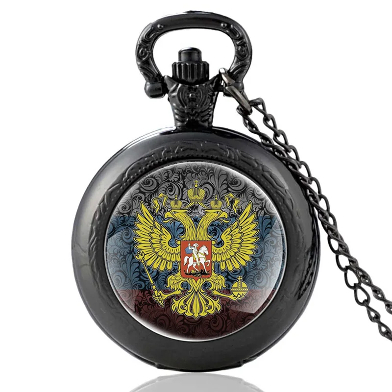 P503-Black Антикварные советские герои Сталин кварцевые карманные часы винтажные для мужчин и женщин бронзовая подвеска ожерелье Подарки - Цвет: P503-Black