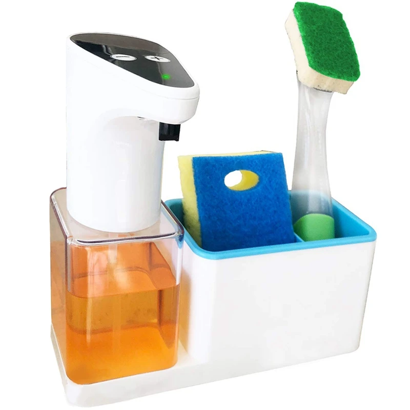 

Premium 15 Oz Kitchen Soap Dispenser With Sponge Holder Automatic And Touchless Dispense Technology Perfect Packaging For Christ