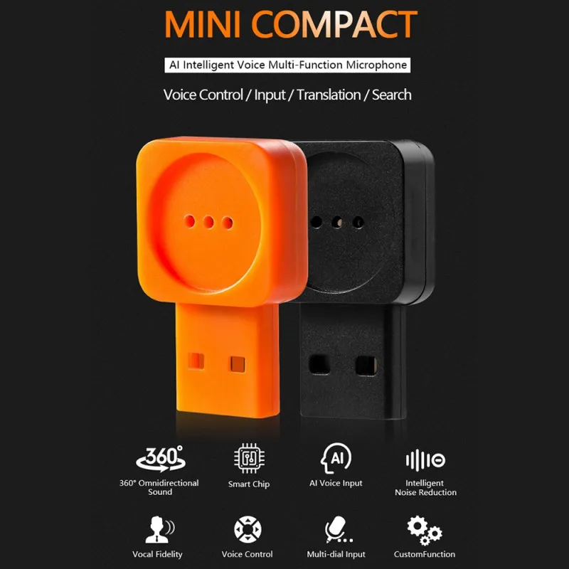 Конденсаторный микрофон USB Интеллектуальный голосовой контроль язык переводчик всенаправленный микрофон для компьютера сценической конференции