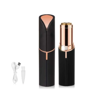 

Facial Epilator Depilation Hair Removal Portable Lipstick Epilator USB Electric Hairs Removals Device Wax Beans For Hair Removal