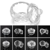 Transprent Acylic Crystal Glass Nail Crystal Cup With Lid Bowl Holder Acrylic Powder Dish Clear White Nail Art Accessory Tools 1