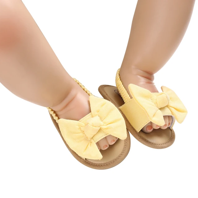 2020 Baby Girls Bow Knot Sandals Cute Summer Soft Sole Flat Princess Shoes Infant Non-Slip First Walkers 4